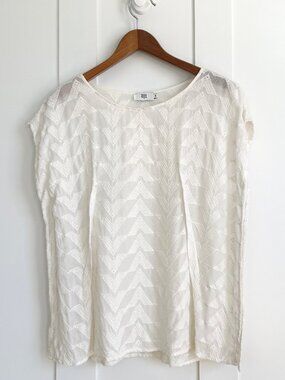 Noa Noa White Embroidered Scandinavian Blouse - Small